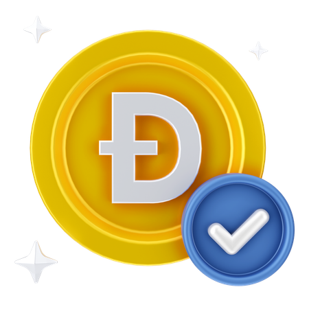 Check Dogecoin  3D Icon