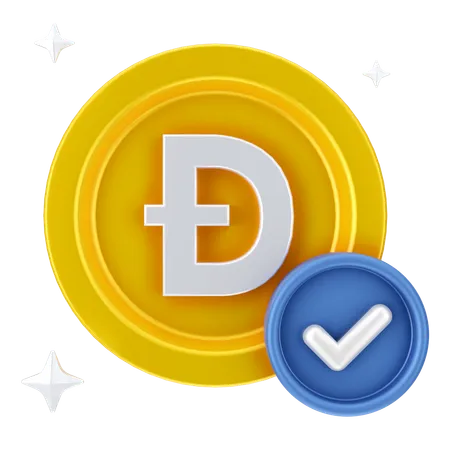 Check Dogecoin  3D Icon