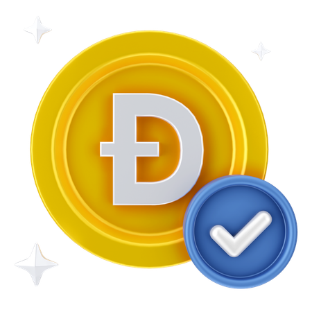 Check Dogecoin  3D Icon