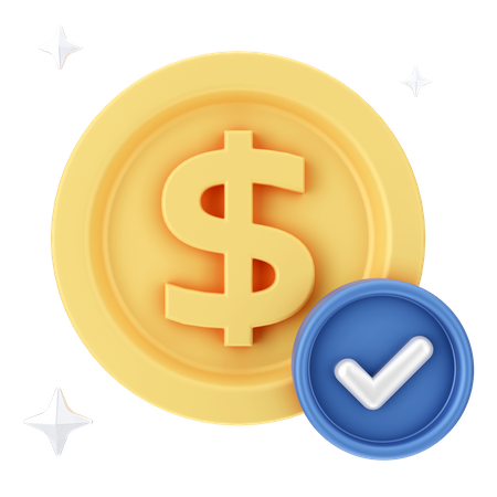 Check Dollar  3D Icon