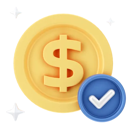 Check Dollar  3D Icon
