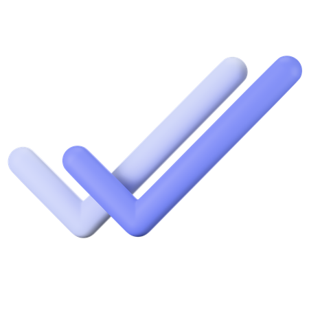 Check Double  3D Icon