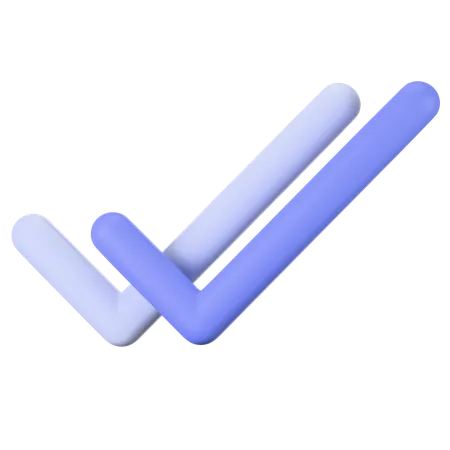 Check Double  3D Icon