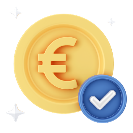 Check Euro  3D Icon