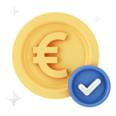 Check Euro  3D Icon