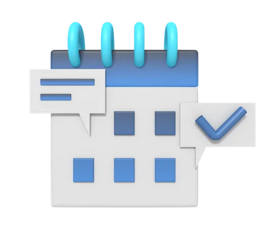 Calendar Checklist Planning 3D Icon