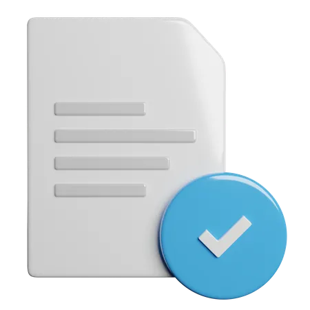 Check File  3D Icon