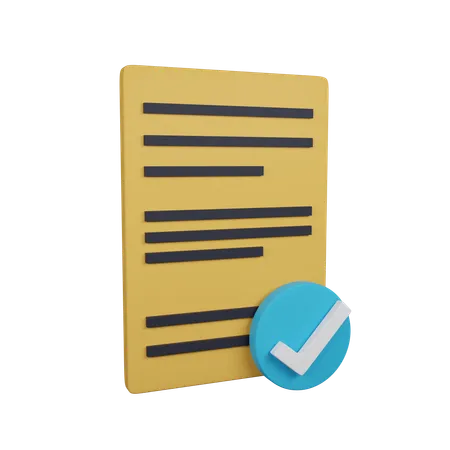 Check File  3D Icon