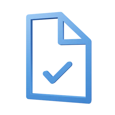 Check file  3D Icon