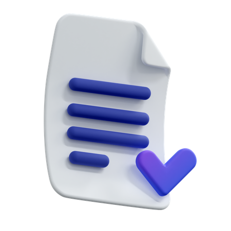 Check File  3D Icon