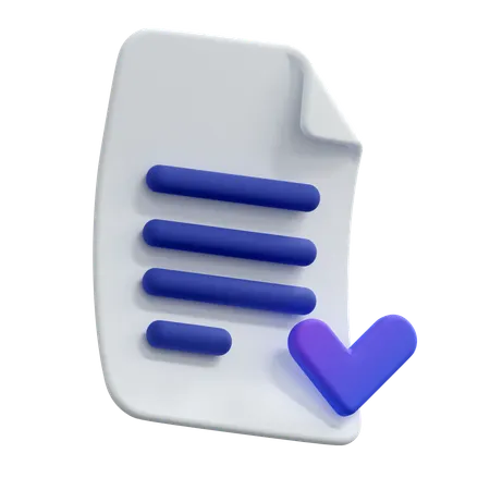 Check File  3D Icon