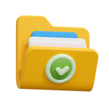 Check folder  3D Icon