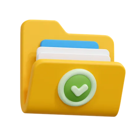 Check folder  3D Icon