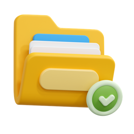 Check folder  3D Icon