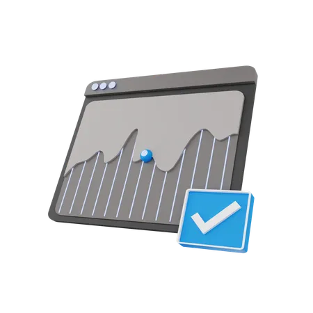 Check Graph  3D Icon