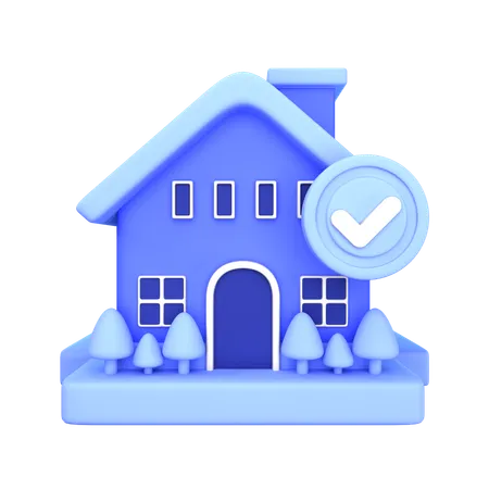 Check Home  3D Icon