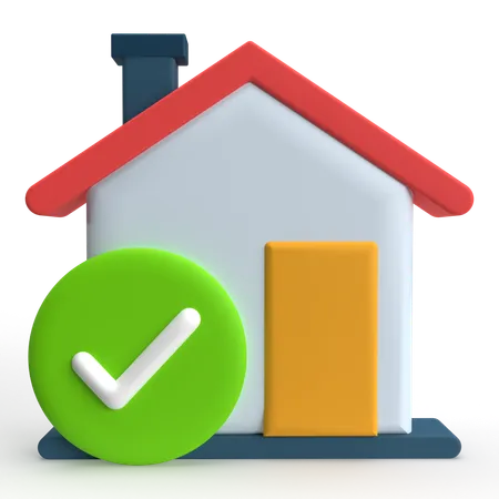 Check Home  3D Icon