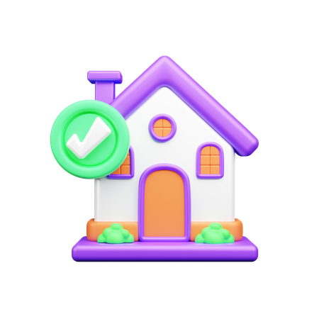 Check Home  3D Icon