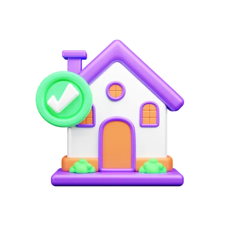 Check Home  3D Icon