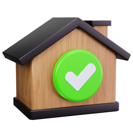 Check Home  3D Icon