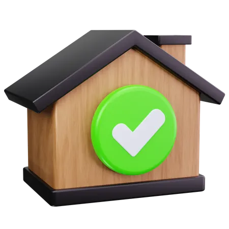 Check Home  3D Icon
