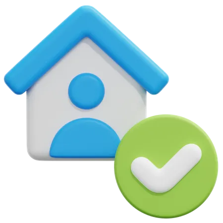 Check Home  3D Icon