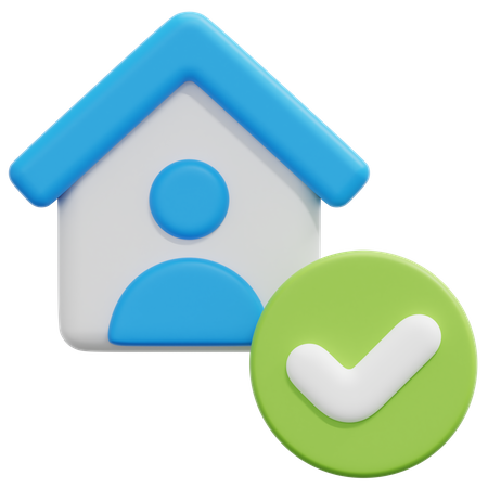 Check Home  3D Icon