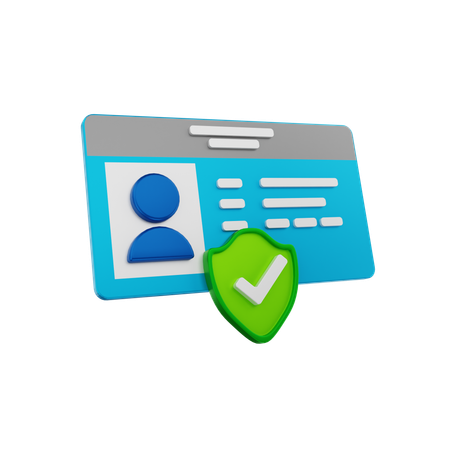 Check Id Card  3D Icon