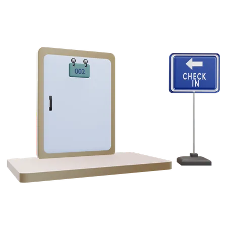 Check In  3D Icon