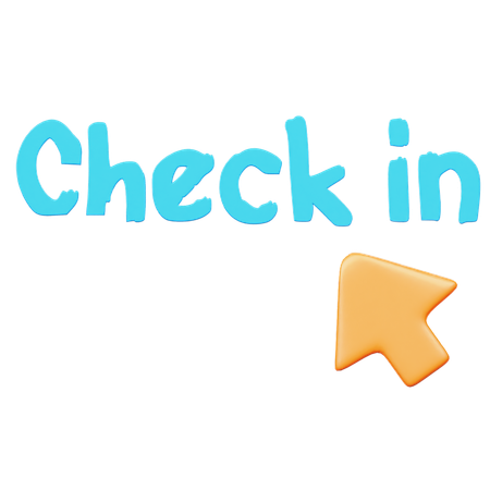 Check In  3D Icon