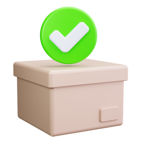 Check In Box  3D Icon