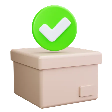 Check In Box  3D Icon