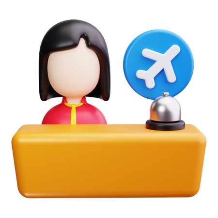 Check In Counter  3D Icon