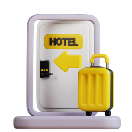 O check-in do hotel  3D Icon