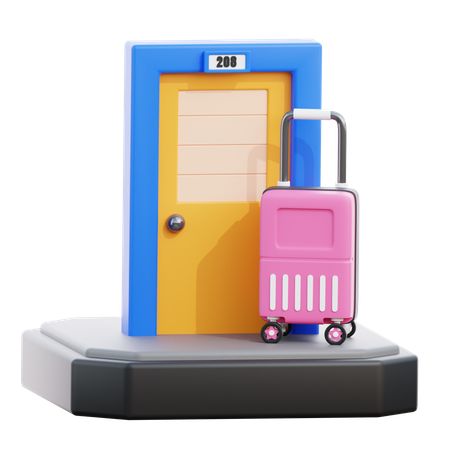 Check in Hotel  3D Icon