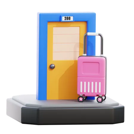 Check in Hotel  3D Icon