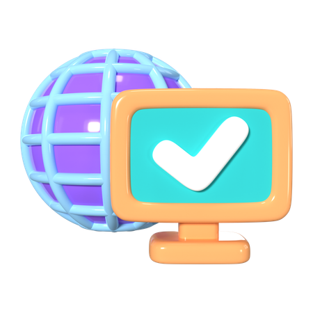 Check Internet  3D Icon