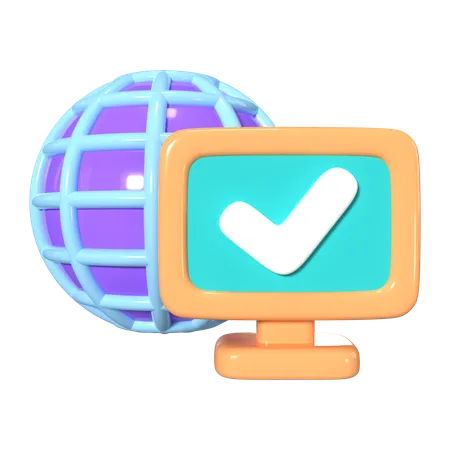 Check Internet  3D Icon