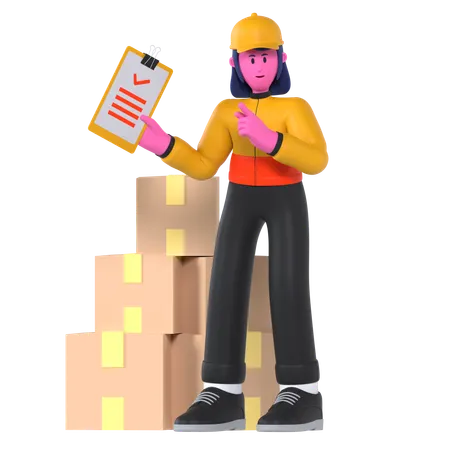 Check inventory  3D Illustration