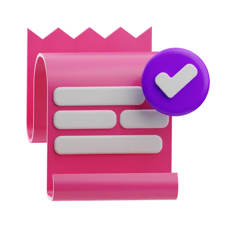 Check Invoice  3D Icon