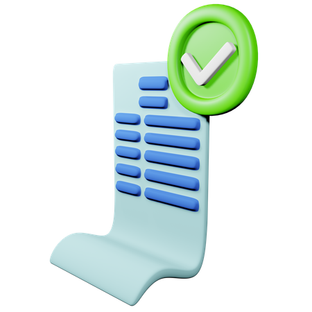 Check Invoice  3D Icon