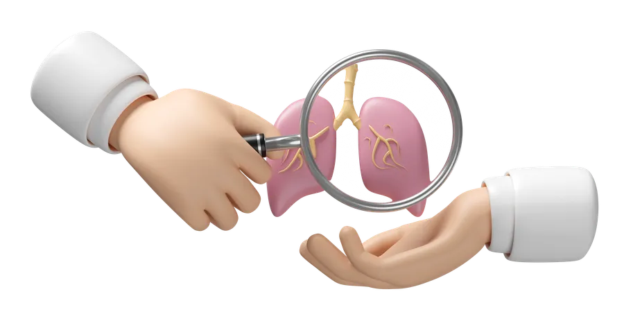 Check Lung Health  3D Icon