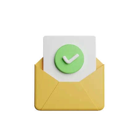 Email Messages Inbox 3D Icon