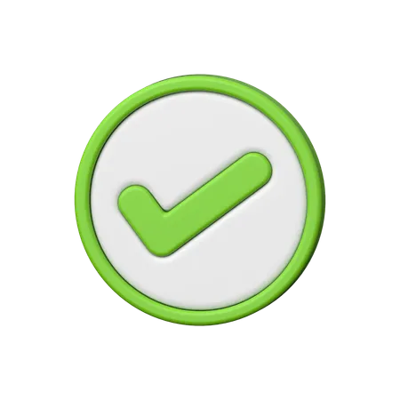 Check Mark 3 D Icon Symbolizes Approval Confirmation Verification Completion And Validation Of Tasks Actions Or Items In Various Contexts 3D Icon