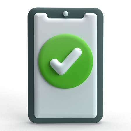 Check Mobile  3D Icon