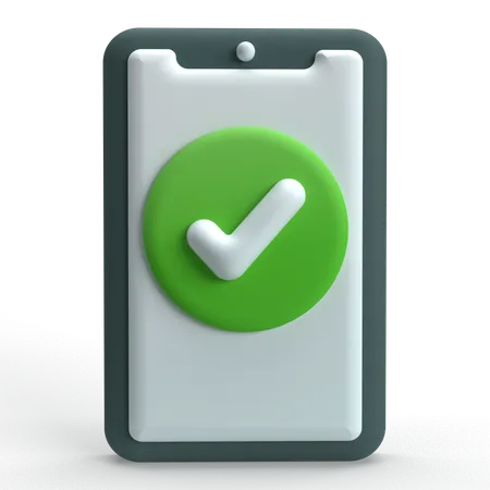 Check Mobile  3D Icon