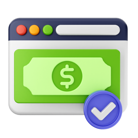 Check Money  3D Icon