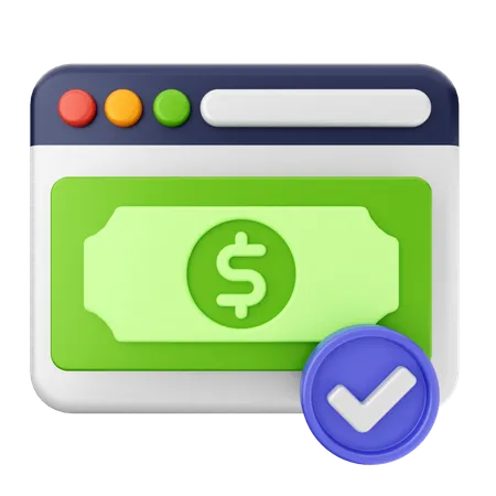 Check Money  3D Icon