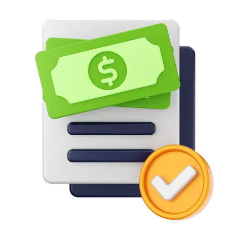 Check Money  3D Icon