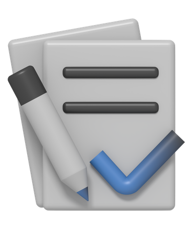 Check Note  3D Icon